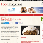 Food Magazine on Cricket Pasta (media)