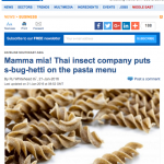 Food navigator article about Cricket Pasta